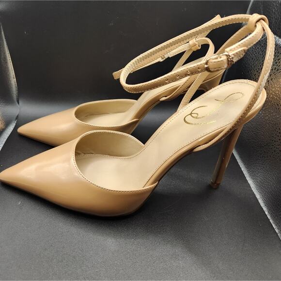 Women's Sam Edelman Patent Tan Heels Size 9.5 - Picture 5 of 9